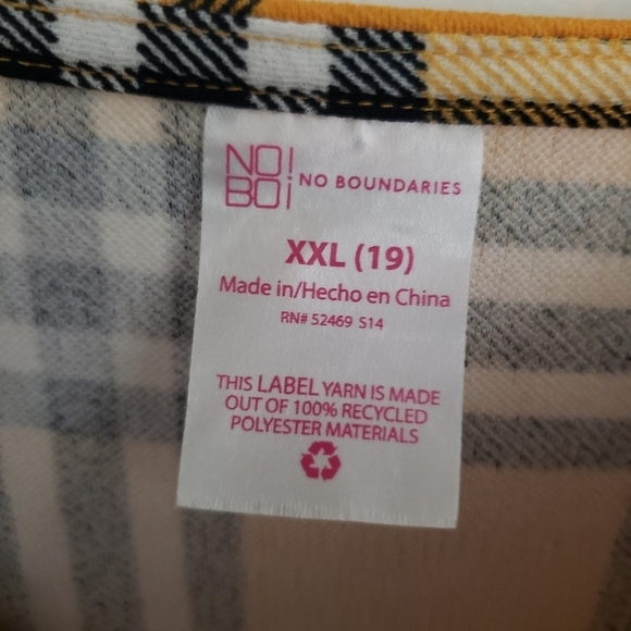 NoBo No Boundaries Plaid Tank Romper Mustard Yellow Black White Juniors XXL - Picture 8 of 13